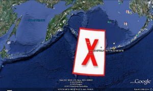 La X roja de la NASA y el ejercicio de Tsunami Pacific Wave 11, 09 de noviembre 2011