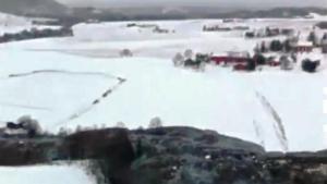 Decenas de evacuados por un deslizamiento de tierras en Trondheim, Noruega - 01 de enero 2012