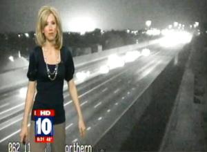 Misteriosos destellos de luz en el tráfico en Fox 10 Phoenix - 8 de marzo de 2012