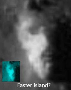 eastern island Tycho Crater Face of Easter Island Statue on the Moon?