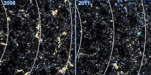 Comparación manchas solares 2008 y 2011
