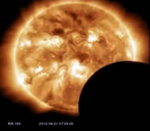 Sun PlanetX Dark Twin 150x150 Circular object in front of the Sun April 21, 2012.