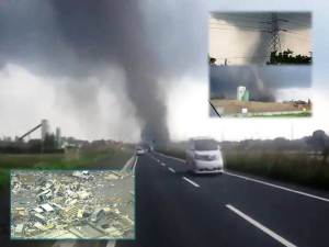 tornado japan - Rare and Deadly Tornado Hits Tsukuba City, near Tokyo, Japan May 6, 2012