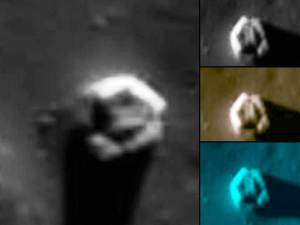 Fusión de impacto con forma de dedos y extraño hexágono en la Luna