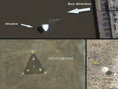 Los 3 OVNIs más destacables en Google Earth 2013