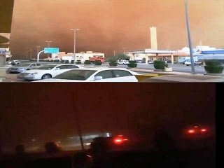 Tormenta de arena convierte el día en noche Tormenta de arena Arabia Saudí