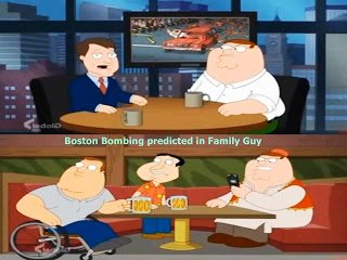¿Bombas de Boston predichas en Padre de Familia - programación predictiva?