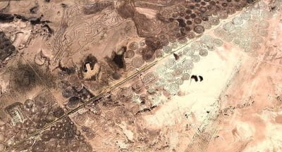Líneas de Nazca / Círculos de la cosecha - Verneukpan Sur de África Líneas de Nazca / Círculos de la cosecha - Verneukpan Sur de África