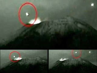 Impresionante OVNI vuela al volcán Popocatépetl, México 2013