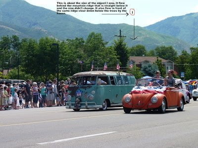 Avistamiento OVNI durante un desfile el 4 de julio en Kaysville, UT, EE.UU.