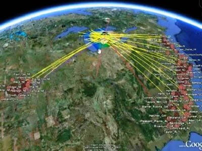 La cola de escombros del ISON y región FEMA 3 - 26 de agosto 2013