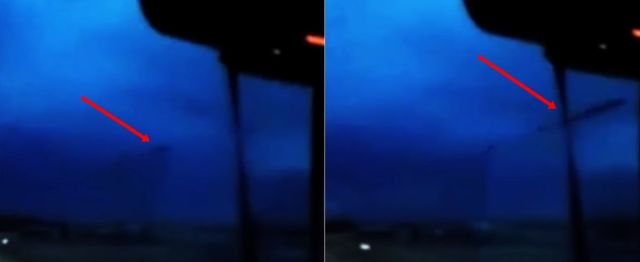 Algo raro aparece en el cielo sobre Nebraska durante una tormenta.