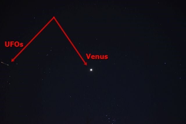 Raro avistamiento de tecnología alienígena avanzada al lado del planeta Venus
